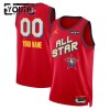 Canotte Bambino All-Star 2025 Personalizzate Jordan Rosso Swingman
